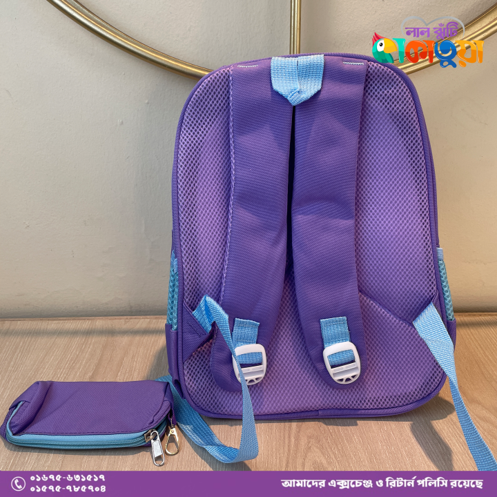 Laljhutki Kakatuwa Cotton Canvas School Bag for Kids